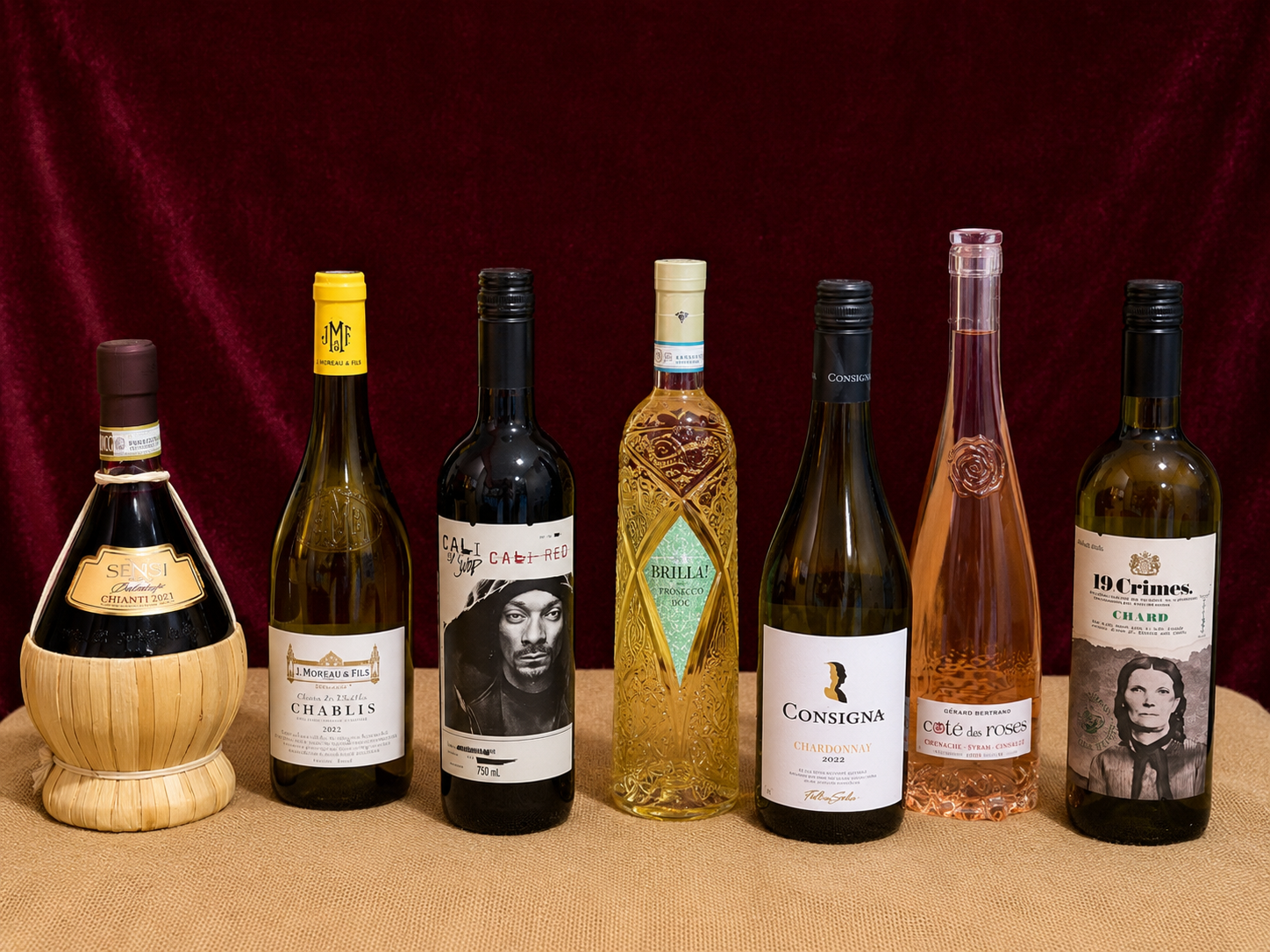 Διεθνείς αμπελώνες — Chianti, Chablis, Cali Red, Prosecco, Chardonnay, rosé και άλλα
